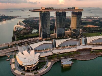 marina bay sand at dawn